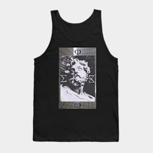 Vaporwave greek numeral statue Tank Top